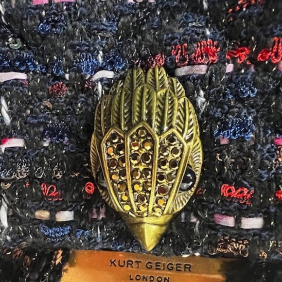 Kurt Geiger London Large Kensington Tweed Shoulder Bag - Picture 2 of 5